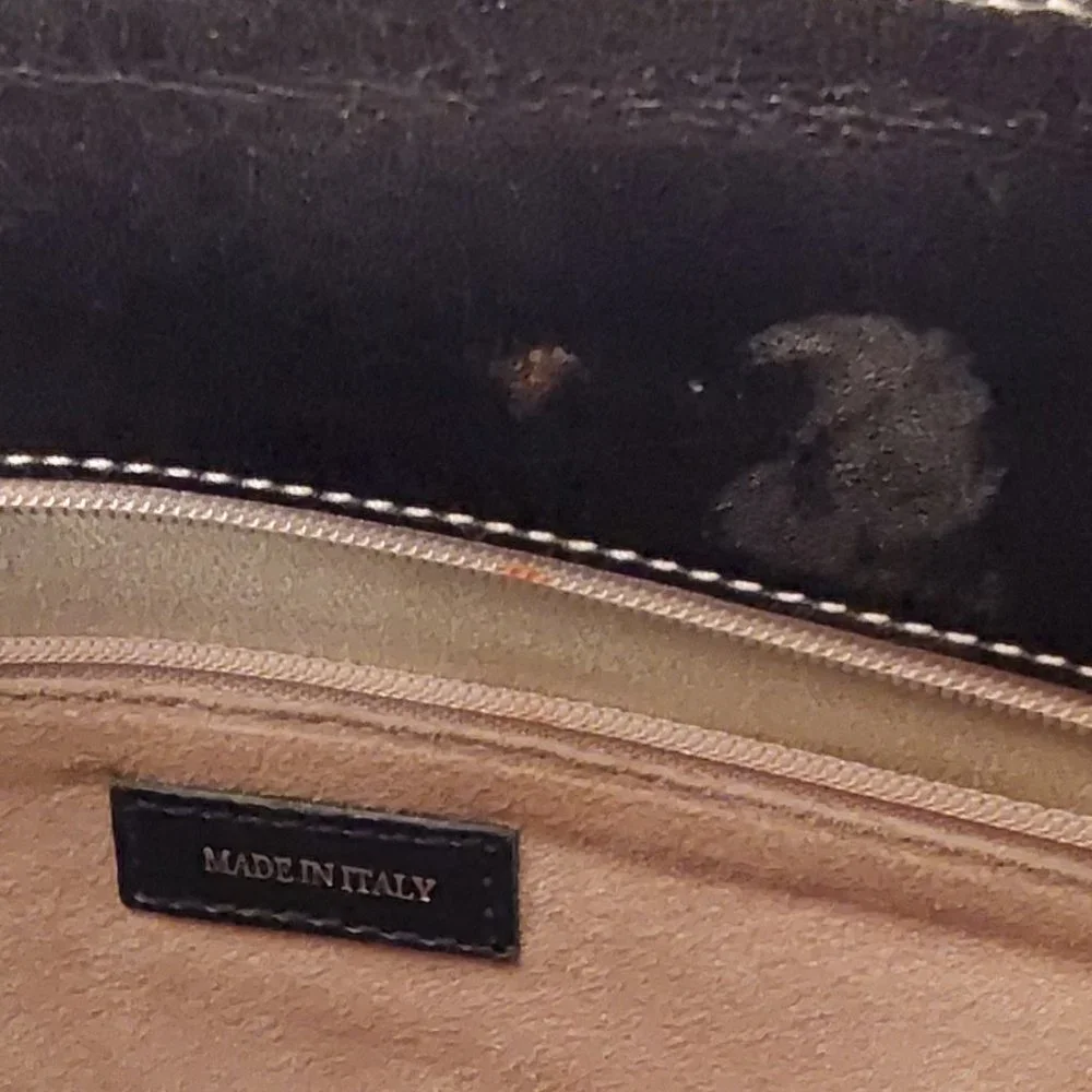 Kate Spade black glazed caramel leather handbag - Picture 7 of 8